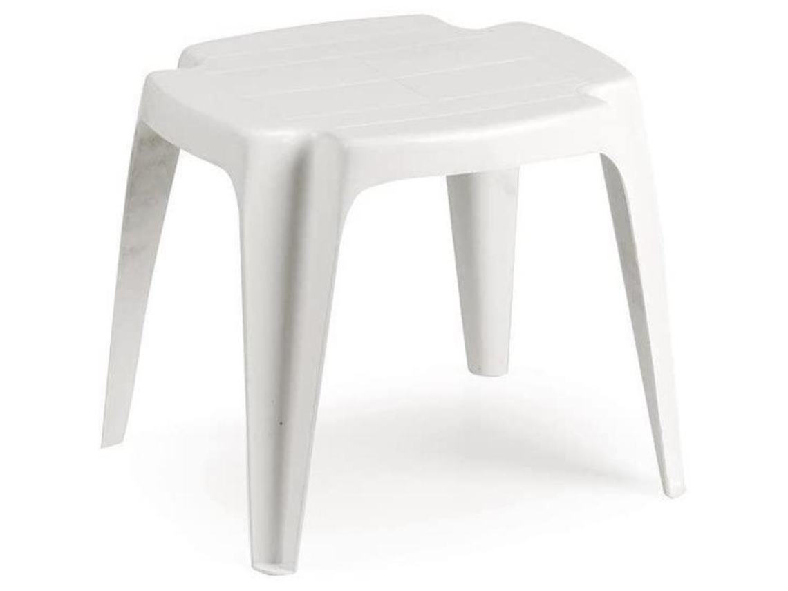 Mesa baja taburete solid blanco