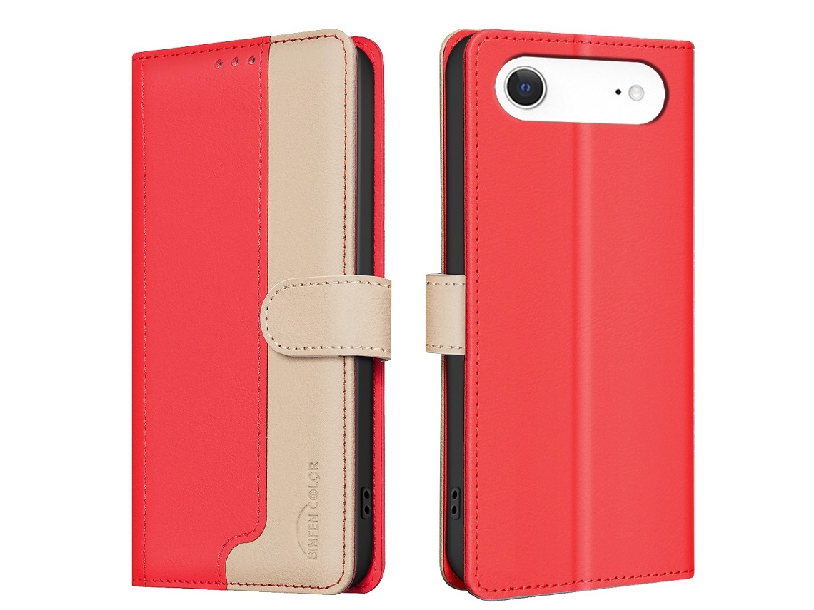 Capa Binfen Para Iphone Air Com Emenda Rfid, Cor Vermelha.