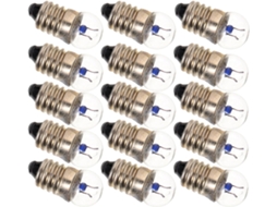 Conjunto de 100 Mini Lâmpadas de Rosca com Filamento para Circuitos Escolares e de Ferromodelismo. SFUSHOS
