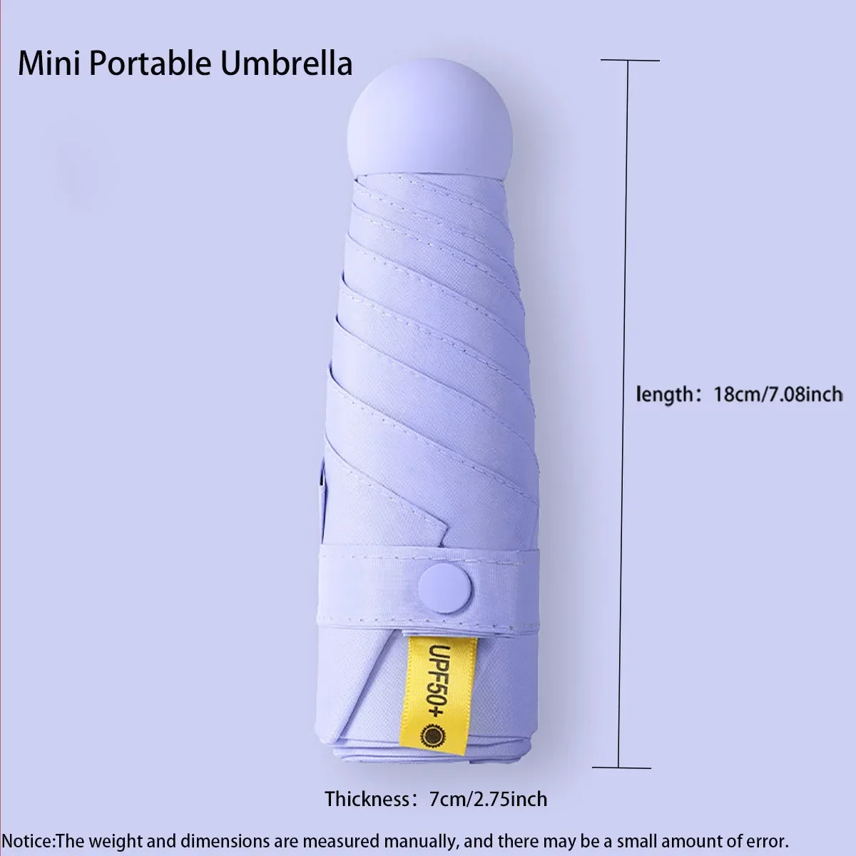 Guarda chuva Dobrável, Leve, Mini, Portátil, para Proteção Solar Externa MDUG (roxo, 6k)