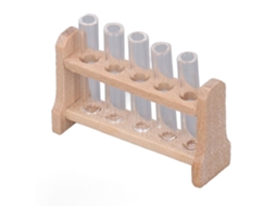 Primerox tubos de Ensaio Miniatura 1:12 com Suporte Madeira Vidro para Casinha de Bonecas