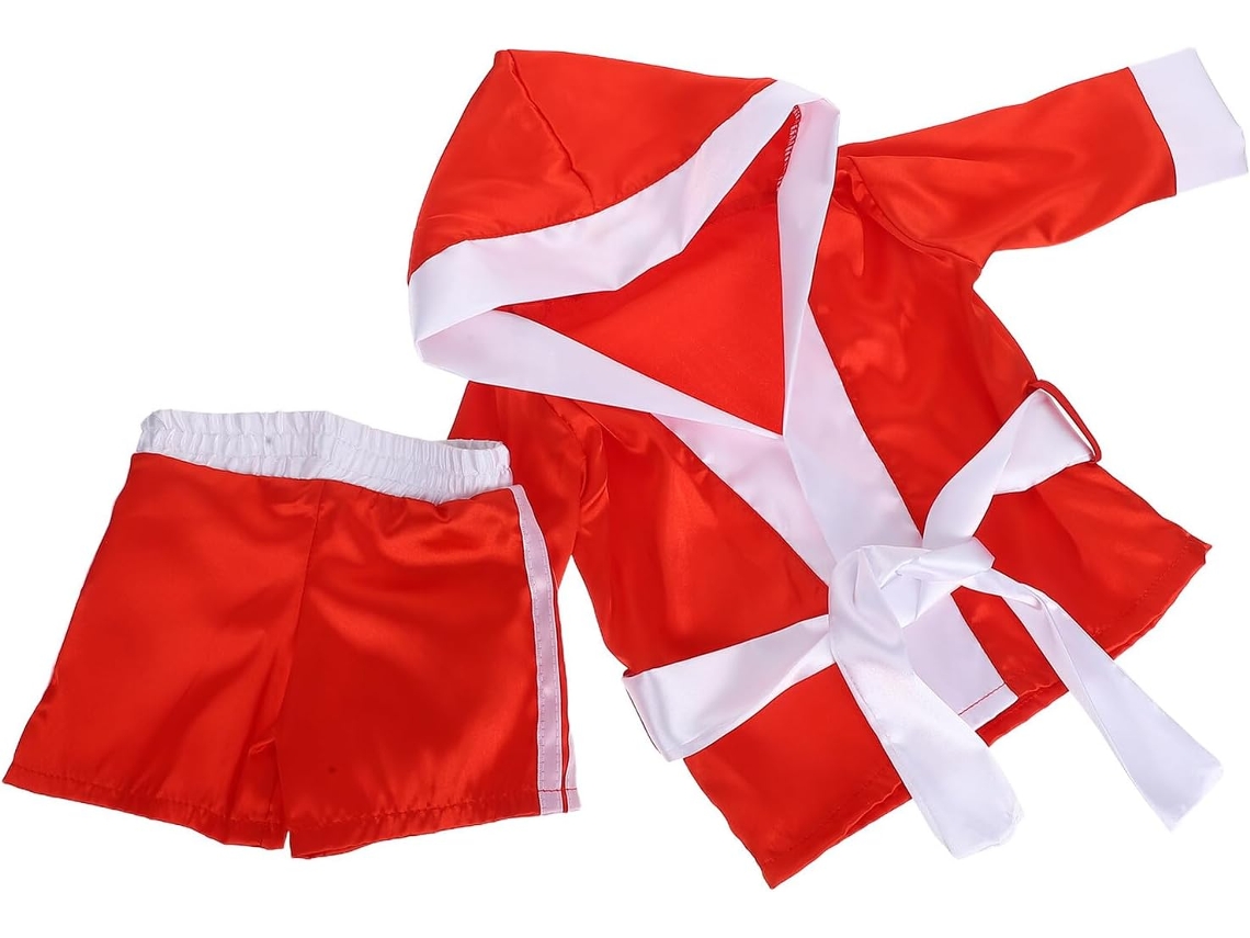 Conjunto De Roupa De Boxe - Ideal Para Ensaios Fotográficos: Top Vermelho E Cinto. Acessórios Para Fotografia.