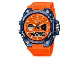 Relógio Esportivo Elegante, Cronógrafo Esportivo Multifuncional Luminoso e Resistente À Água MDUG (laranja)