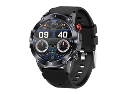 Smartwatch Com Bluetooth Chamadas Reprodução De Música E Recursos Esportivos Ao Ar Livre Preto Bestvite