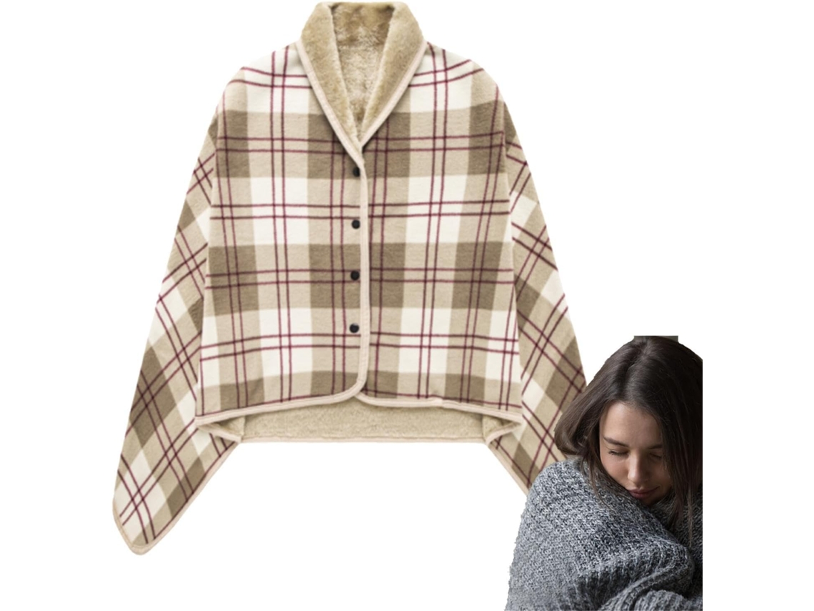 Manta Portátil para Adultos Poncho com Capuz Cachecol Ultramacio, Aconchegante e Quente, Suéter CHABERLU