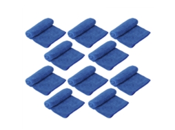 Toalha Microfibra Azul Suave 10 Unidades Limpeza Cozinha