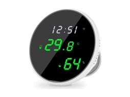 Termômetro E Higrômetro De Ambiente Com Wi-fi: Monitor Inteligente De Temperatura E Umidade Com Visor Led Retroiluminado