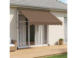 Vidaxl Toldo Retrátil Manual Cinzento-acastanhado 200 Cm