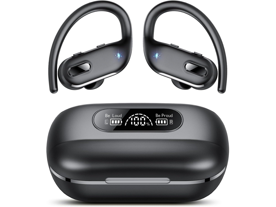 Fones De Ouvido Sem Fio Bluetooth Para Esportes, Bluetooth 5 3, Som Estéreo 3d Hifi, Com Ganchos De Orelha, 80 Horas De