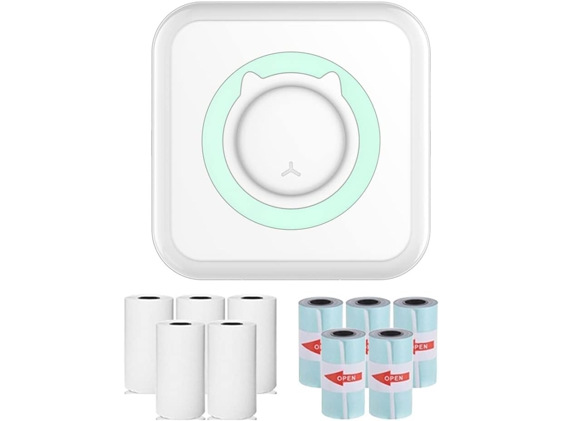Mini Impressora Fotográfica, Pequena Impressora Térmica Portátil Bluetooth Incl. Slowmoose
