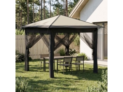 Vidaxl Gazebo Com 4 Laterais 2,6 X 2,6 M Creme E Antracite