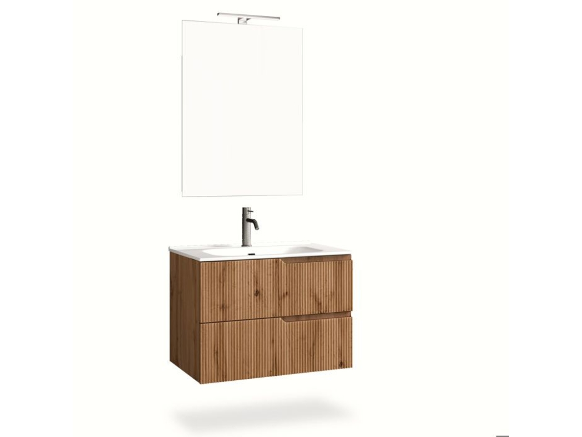 Conjunto de Banheiro de 4 Peças Venere Carvalho 80Cm AQA DESIGN
