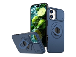 Capa Zruxe Compativel Com Iphone 16 (camshield - Magsafe - Ring Holder - Armor - Azul)