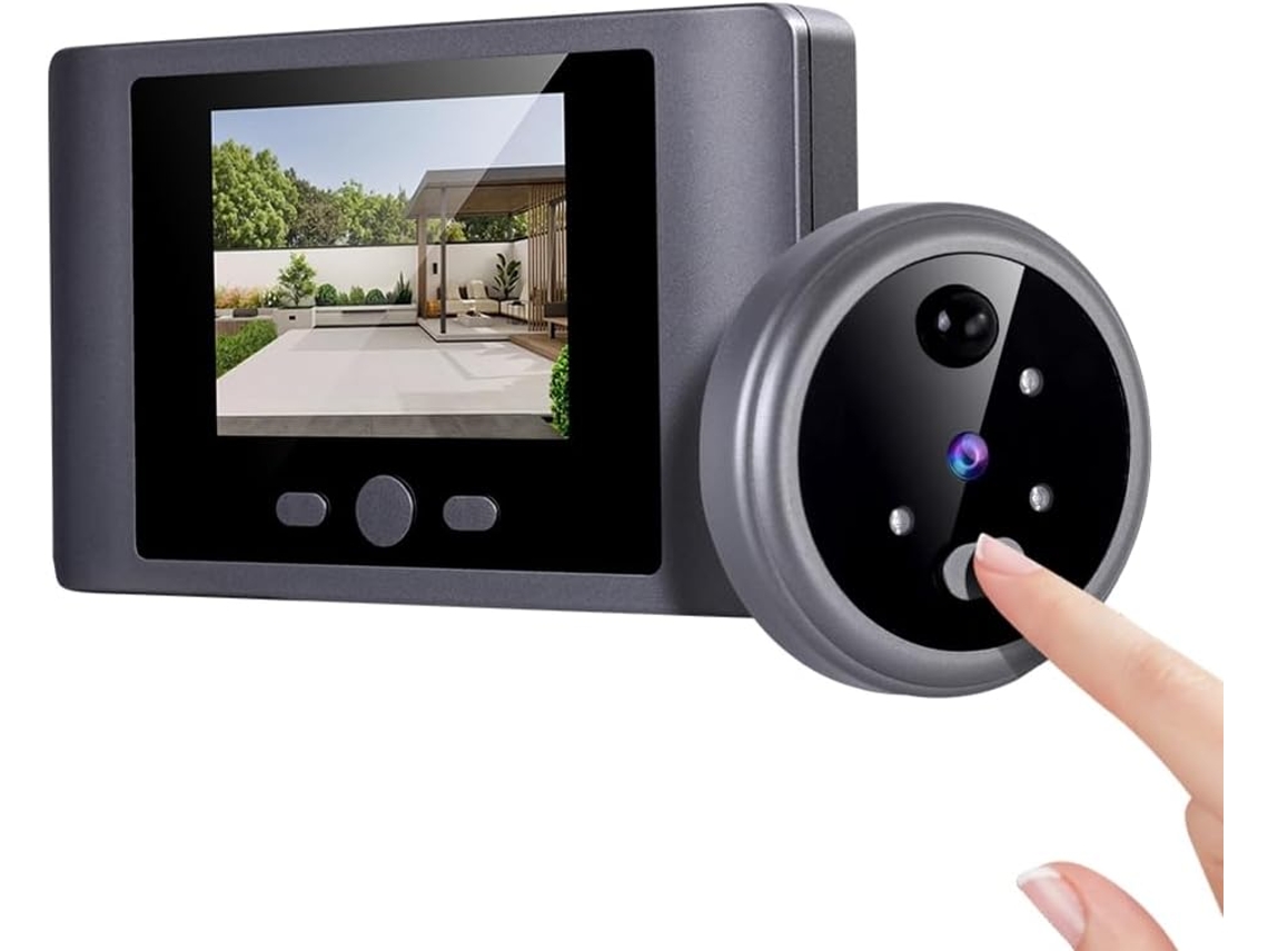 Campainha Com Magic Eye LCD 2, 8 Polegadas, Gravação Automática, Versão Com Câmera Visor Eletrônico Pir Sensor