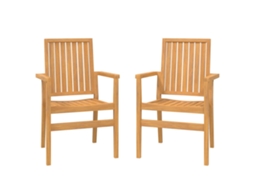 Stackable Garden Chair, Stackable Garden Chairs Vidaxl Marrom Teca (n/a)