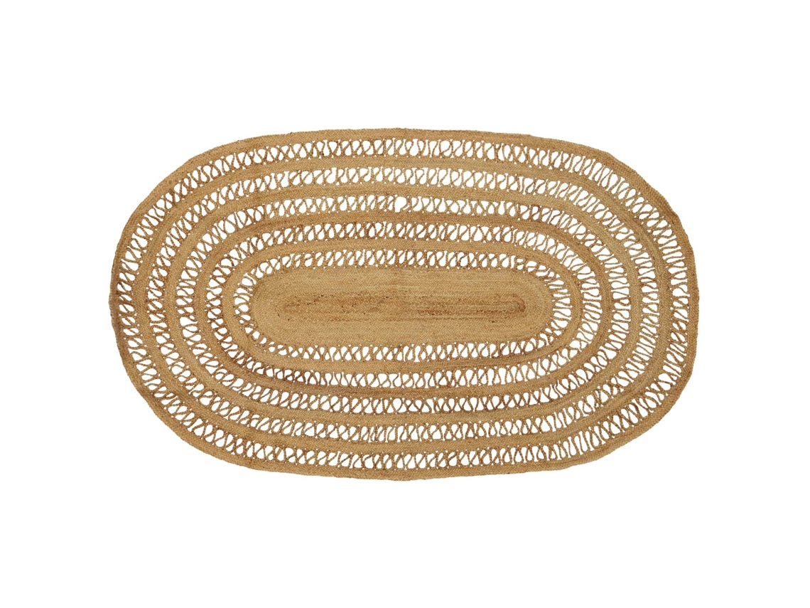 Conjunto 1 Tapete De Área Vidaxl Castanho Juta (205 X 305 Cm)