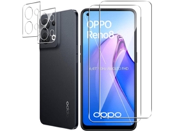 Conjunto de Protectores de Lente Projetado Traseira Dureza Sem para Oppo Reno 8 5G HONGWE. (4un)