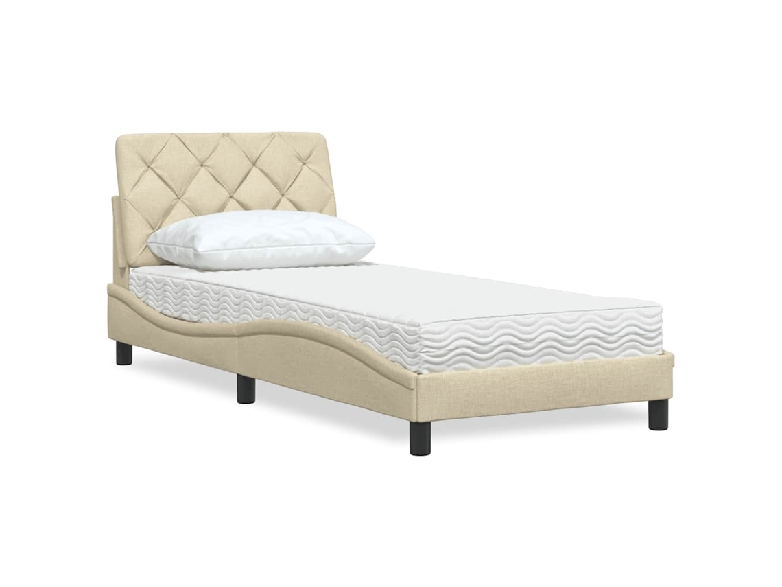 Cama Com Colchão Lovely Home Tecido Bege (80x200)