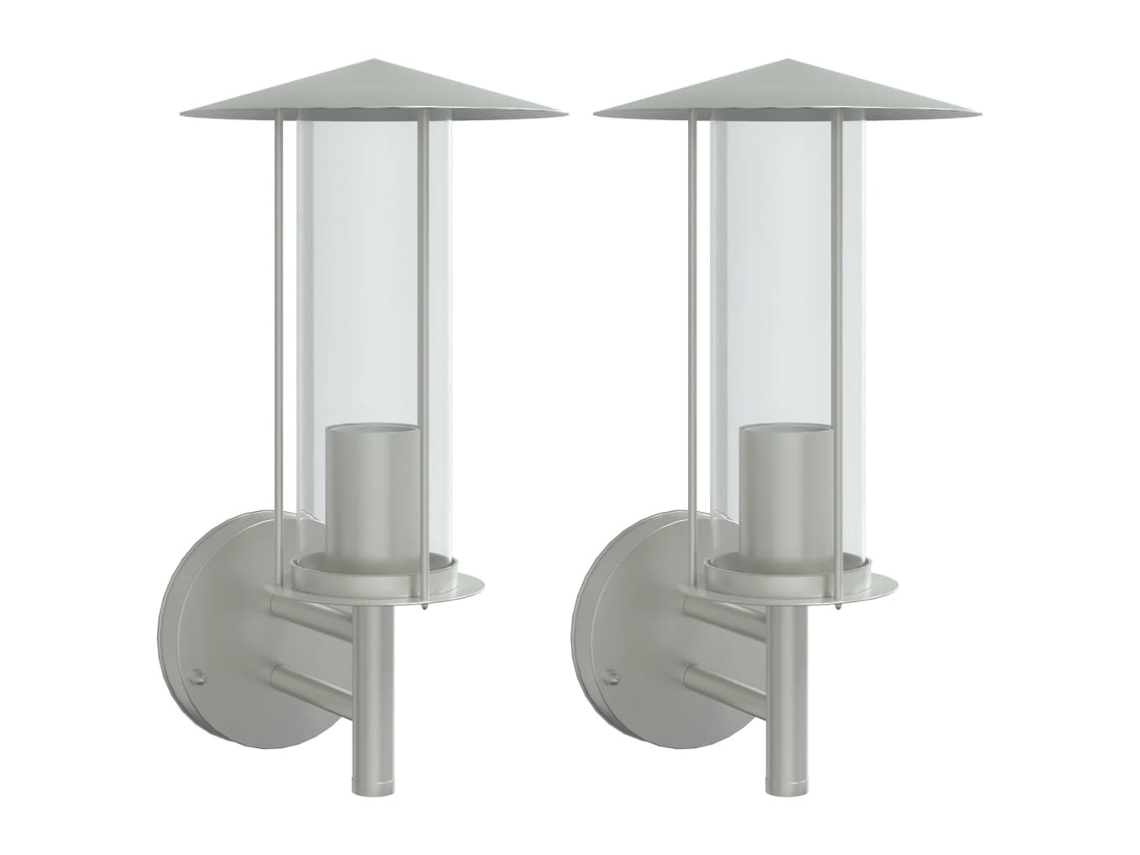 Outdoor Wall Light, Outdoor Wall Lights Vidaxl Prateado Aço Inoxidável (n/a)