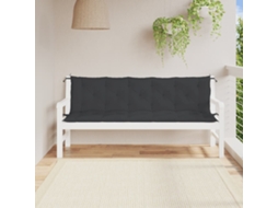 Vidaxl Almofadões Banco Jardim 2 Pcs 180x50x7cm Tecido Oxford Preto