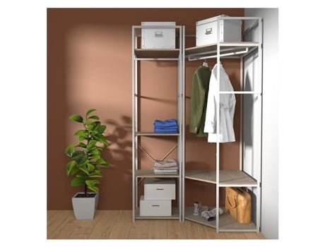 Conjunto de 2 cabides de madeira e metal June 120x200cm