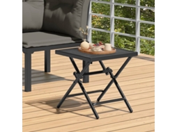 Mesa Dobrável Jardim 38x38x38 Cm Malha de Aço Antracite HARLANV1