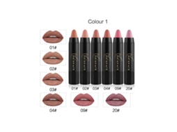 Niceface Lápiz Labial Mate De 6 Colores, Duradero Y Hidratante, Set De Lápiz Labial Y Brillo De Labios 01