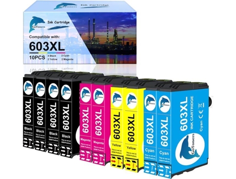 Cartucho Compatível Gotoners 603xl Multicor 10 Peças Alta Qualidade