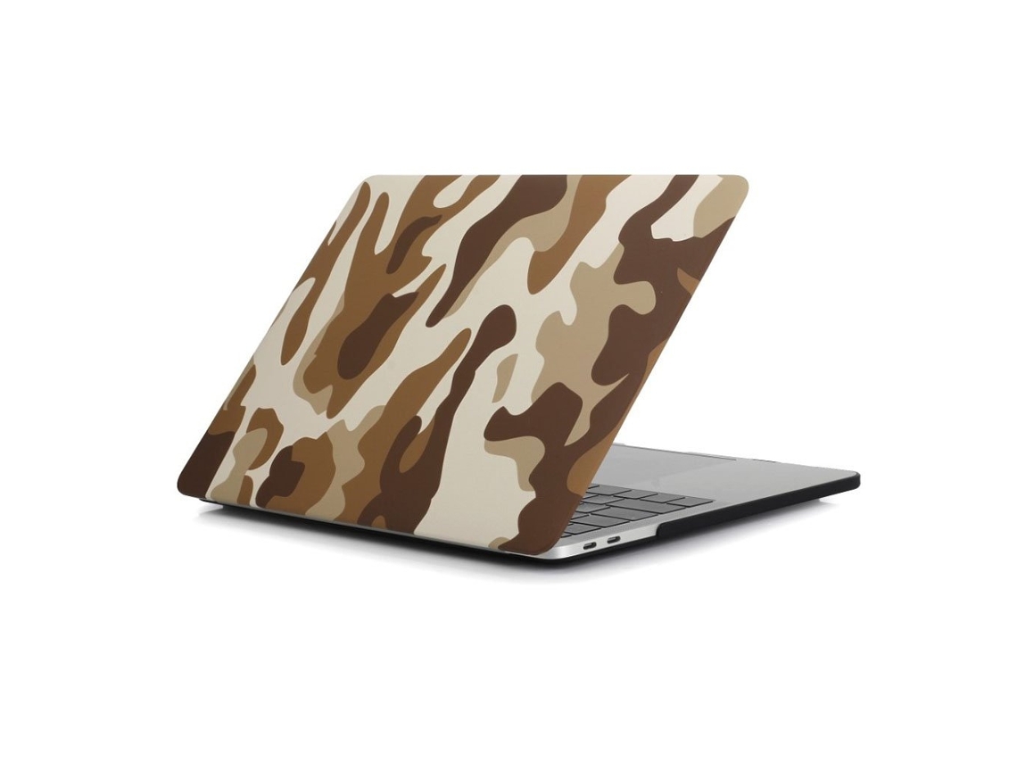 Capa Protetora De Plástico Com Estampa Camuflada Marrom Para Macbook Pro De 15,4 Polegadas (2016) Com Tela Sensível Ao Toque (a1707).
