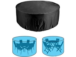 Funda Protectora Redonda Para Muebles De Jardín Impermeable Tela Oxford 210d 90.5x43.3in