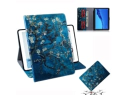 Capa‑flip Horizontal Padrão Flor Damasco Halinuia Com Suporte, Ranhura De Cartão E Carteira Para Huawei Mediapad M5 Lite 10.1