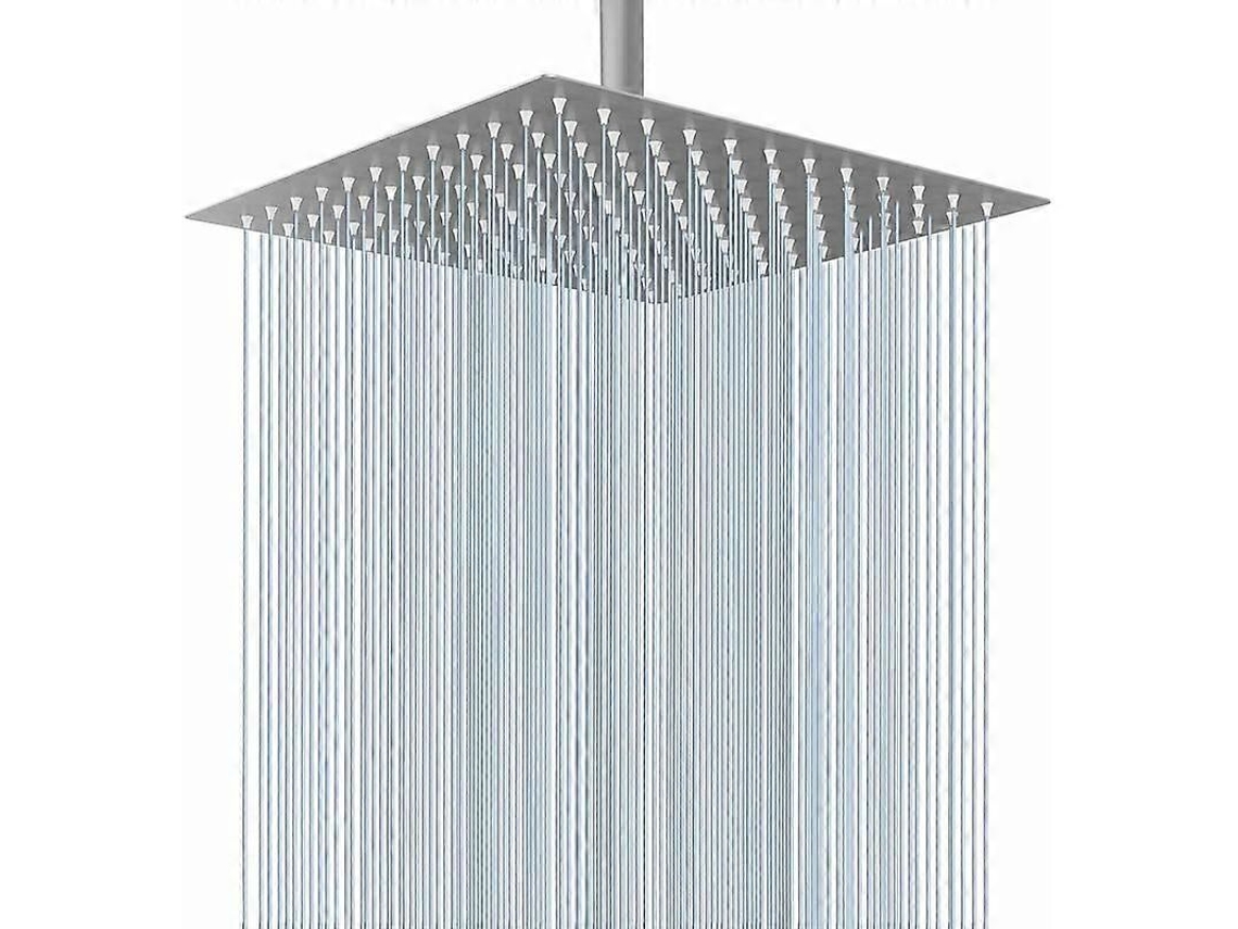 Cabeça De Chuveiro De Aço Inoxidável De 25 Cm Com Bicos Auto-limpantes, Instalação Fácil Sem Ferramentas
