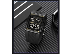 Lurelia Relógio Digital Desportivo, Modelo Led50, Movimento De Quartzo, Visor Digital, Cronógrafo, Cronómetro, Alarme, Data/calendário, 12/24h, Preto