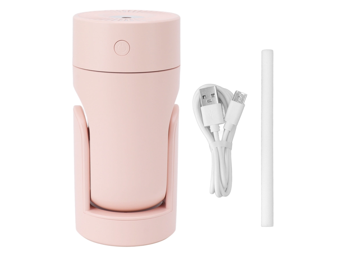 Humidificador mini portátil com névoa fria USB e vibração automática para quarto e mesa rosa S/MARCA