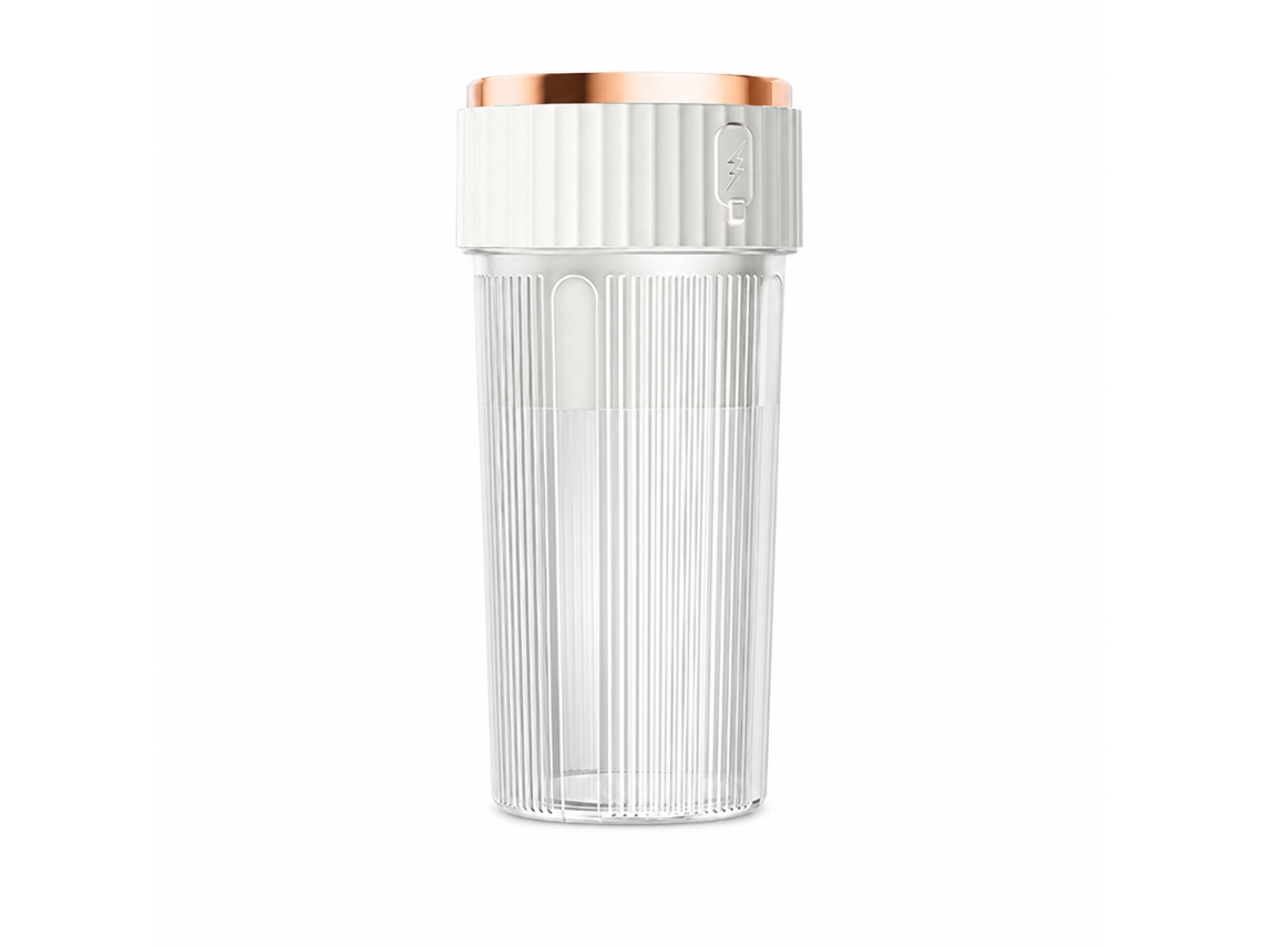 Liquidificador Portátil Branco Com 6 Lâminas Para Smoothies E Sumos
