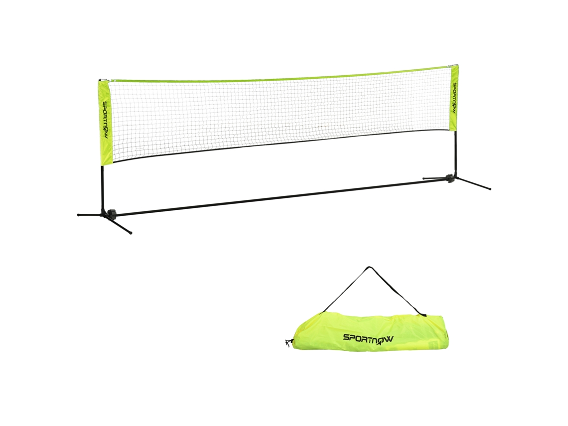 Rede de Badminton Dobrável LYYTUNG, Altura Ajustável 103-155cm, para Interior e Exterior, Inclui Bolsa de Transporte verde