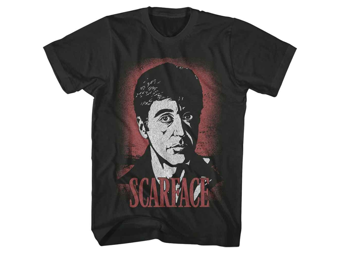 Unisex Adult T-shirt Rockinstone Scarface Face Smoke Sizexl