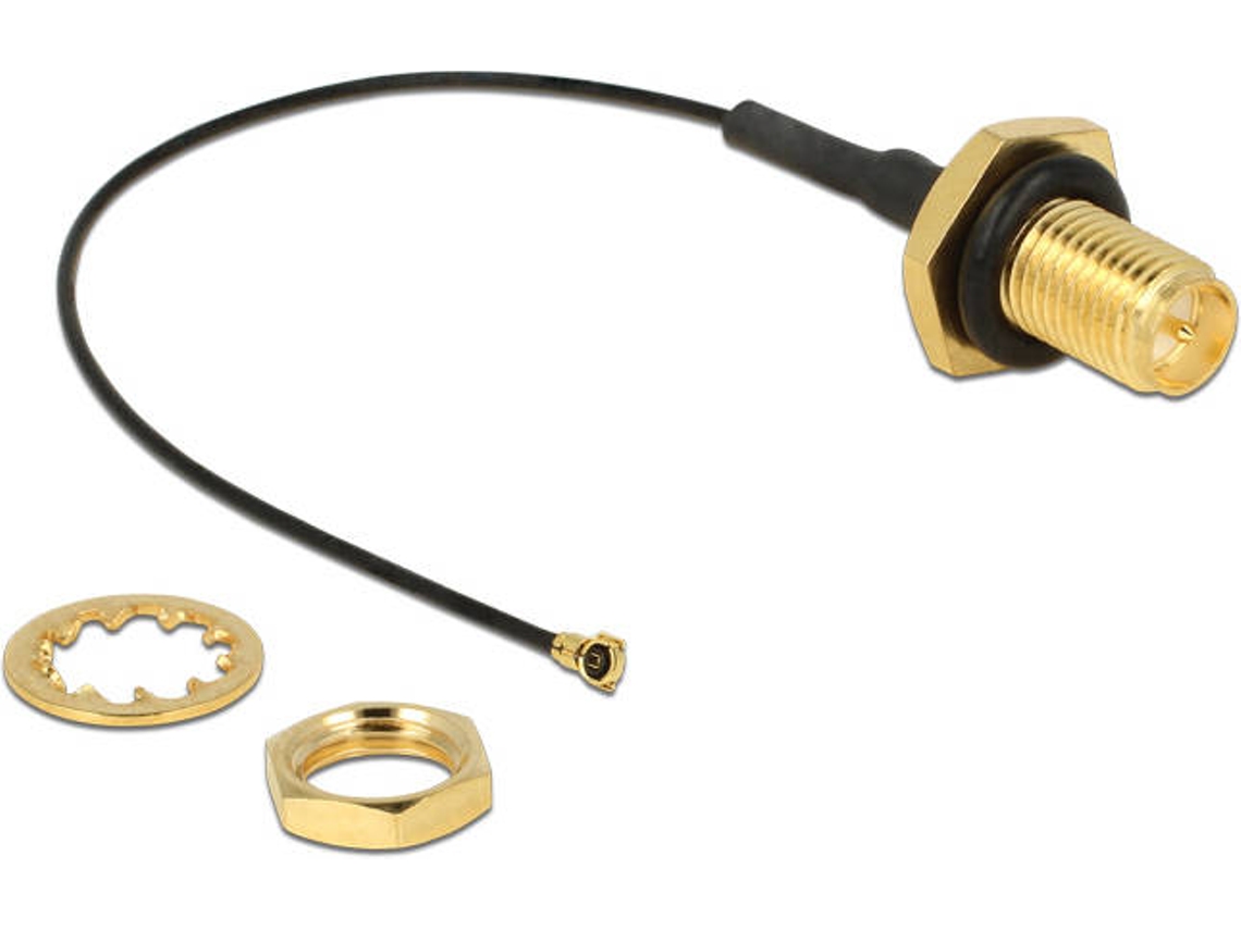 Cabo de Antena DELOCK (SMA - MHF - 10 cm - Preto)