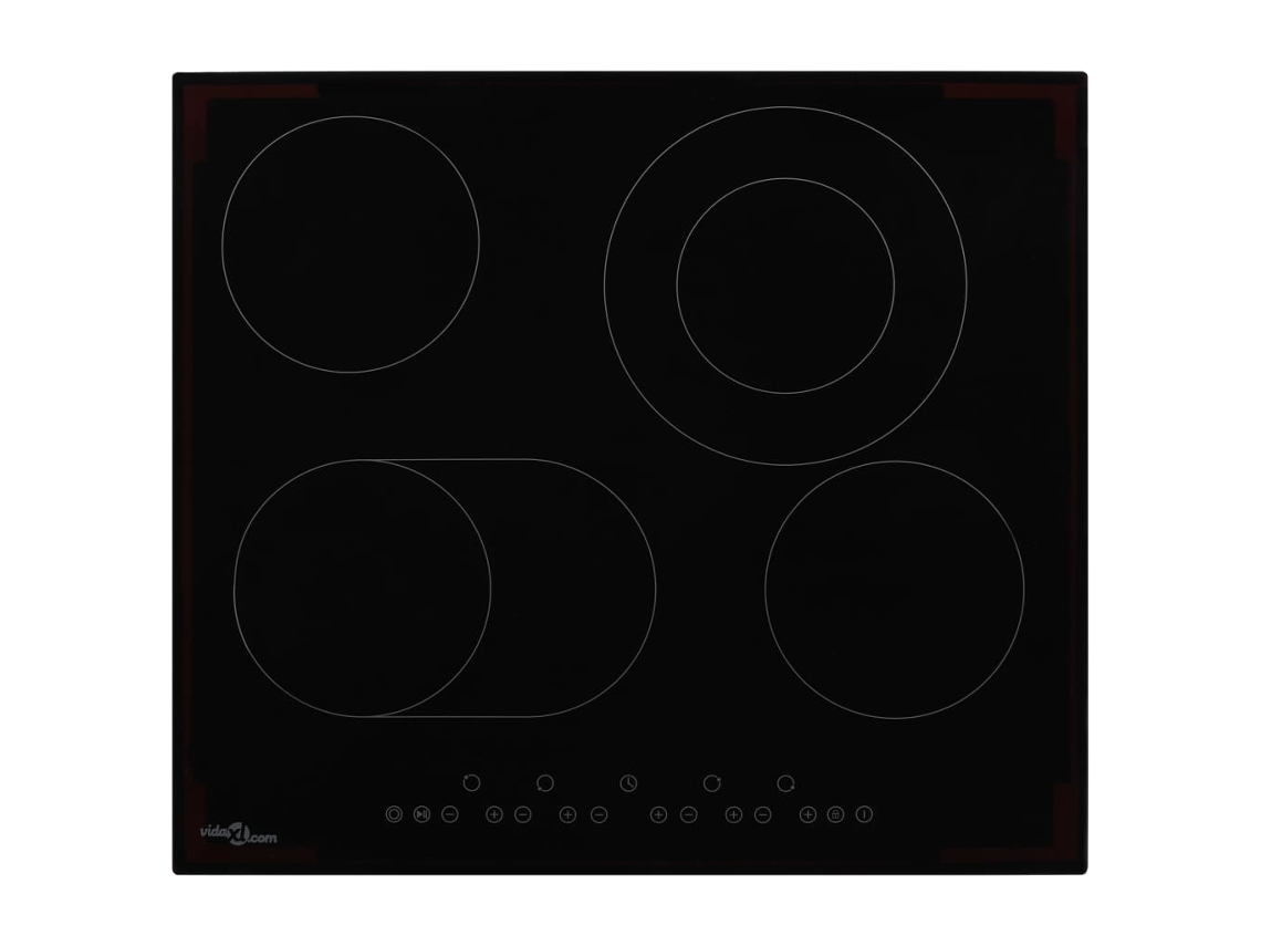 Vidaxl Placa De Cerâmica Com 4 Discos Controlo Tátil 6600 W