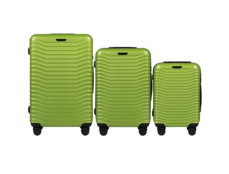 Conjunto De Bagagem Wings Sea Eagle De 3 Peças Verde, Material De Policarbonato