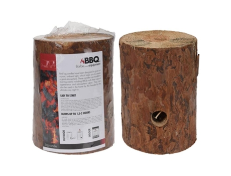 Vela tronco madera 20x15 cm 1,5/2 horas