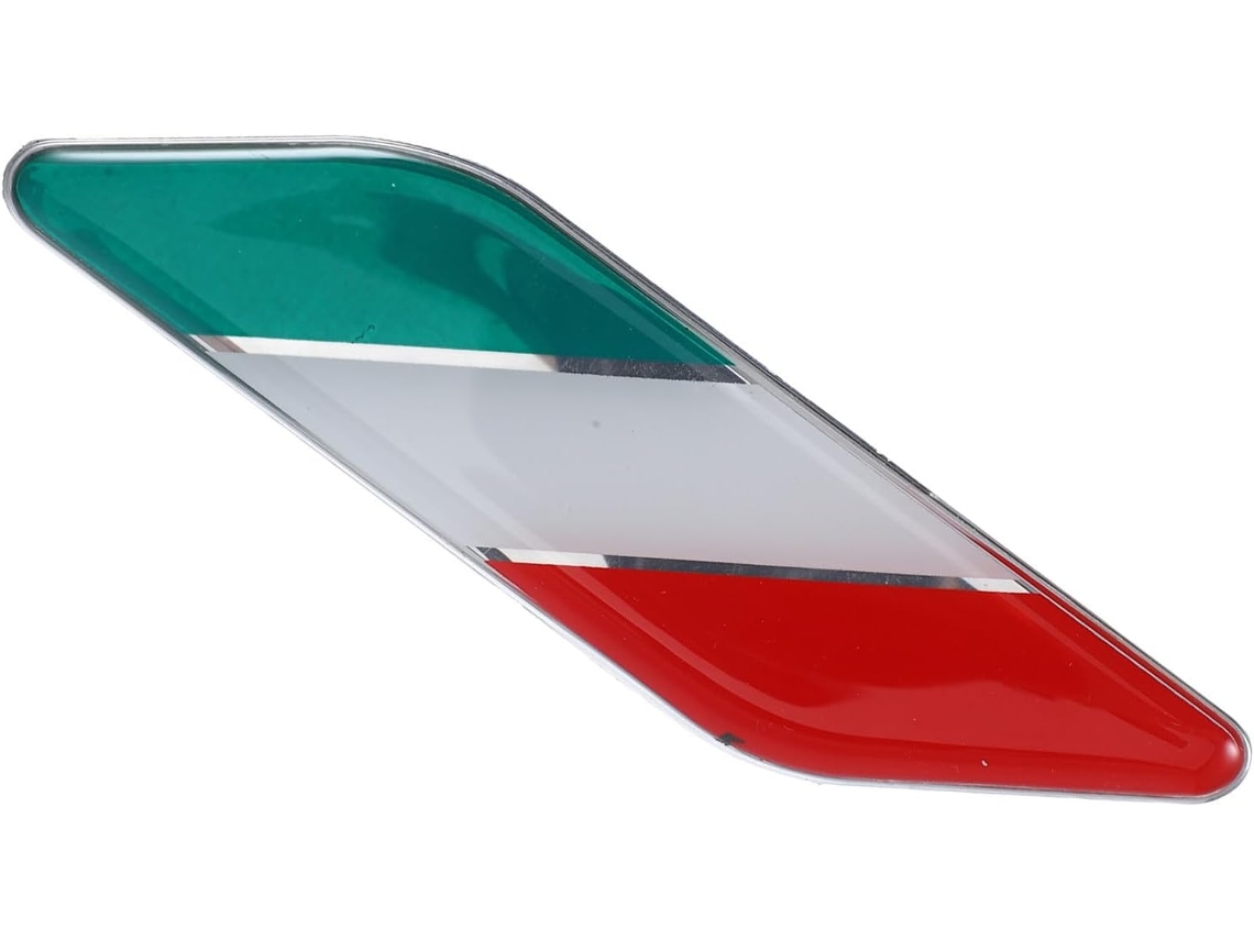 Instalação fácil com a bandeira italiana e design de alça em liga de alumínio.
