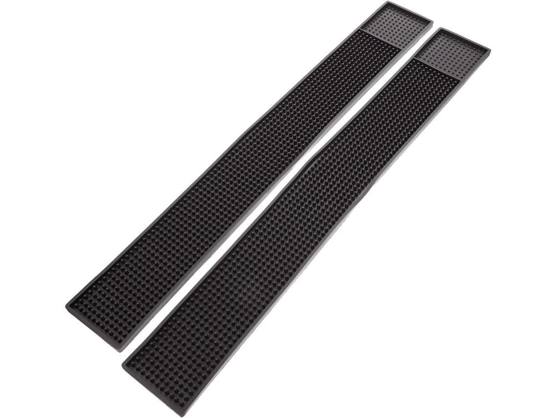 Protetor De Bar Retangular Collbath Em Pvc, 2 Peças, Preto