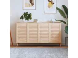 Vidaxl Portas De Armário 4 Pcs Com Design De Persiana Pinho Maciço