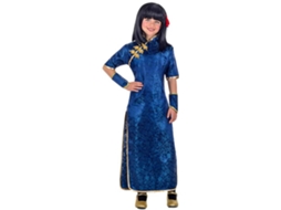 Fato de Menina DISFRAZZES Chinesa Azul Comprido (Tam: 5 a 6 anos)