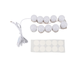 Luzes de Vanity Led com 10 lâmpadas dimmáveis, usb, ajustáveis para espelho | S/MARCA