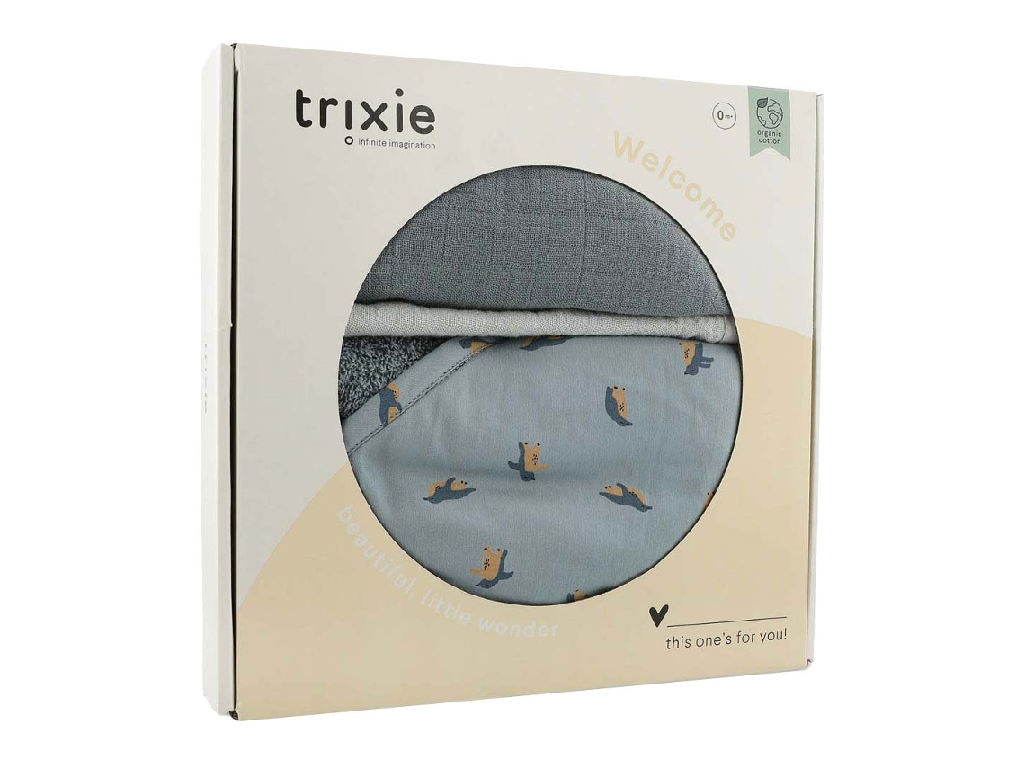 Caixa De Presente Trixie Para Recém Nascidos, Conjunto De Banho Para Bebê Peppy Penguins