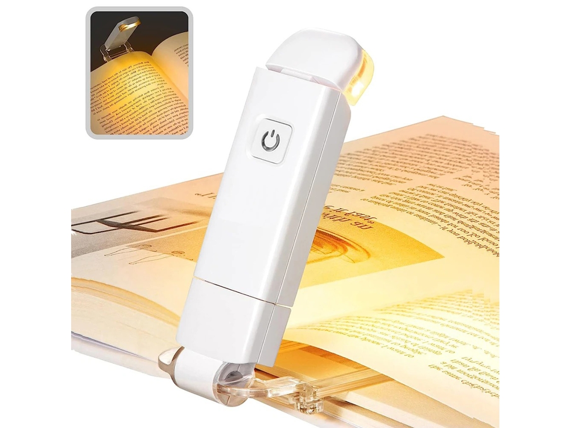 Mini Luminária De Leitura Led Recarregável Via Usb Com Função De Proteção Ocular E Brilho Ajustável.