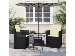 Vidaxl Almofadas De Assento E Costas 2 Pcs Creme 47 X 45 X 2 Cm