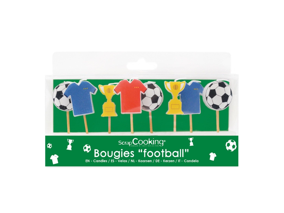 8 velas de futebol ScrapCooking